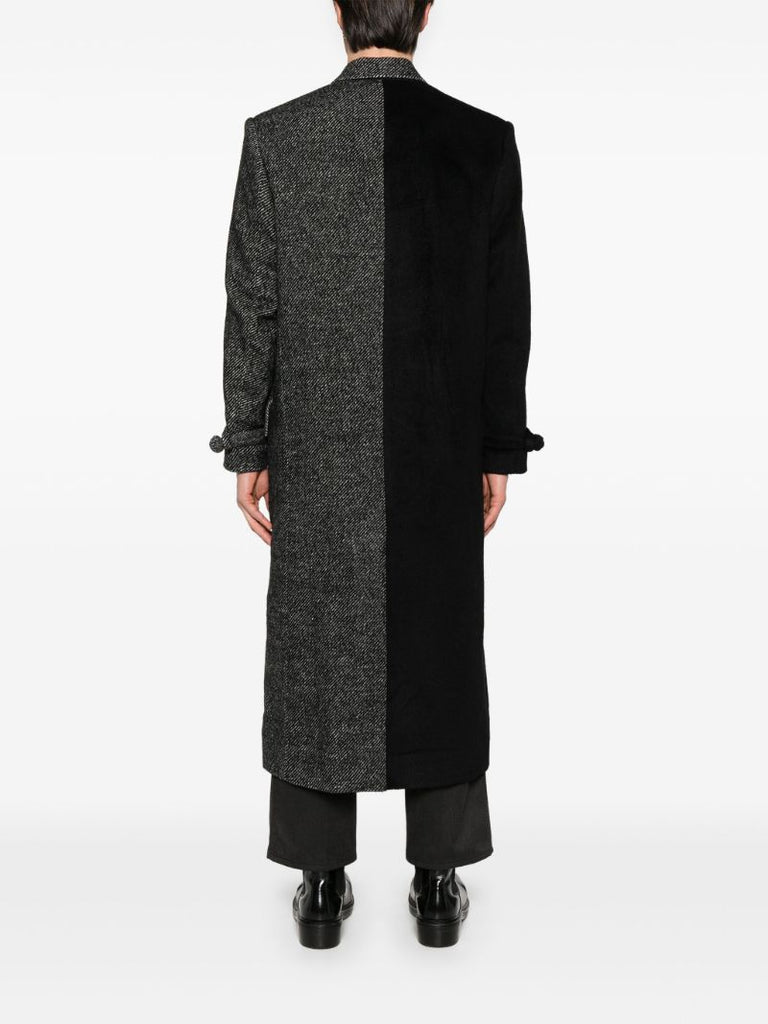 Panelled Double-breasted Coat