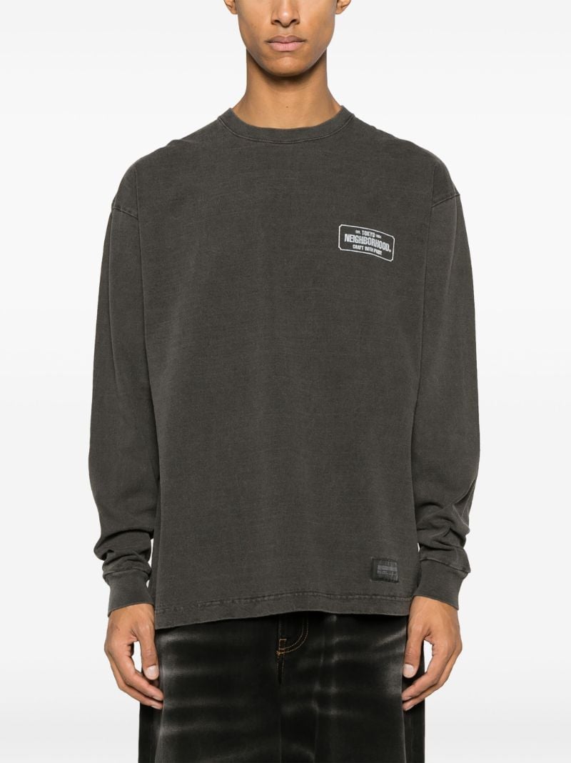 Black Graphic-print Cotton Sweatshirt