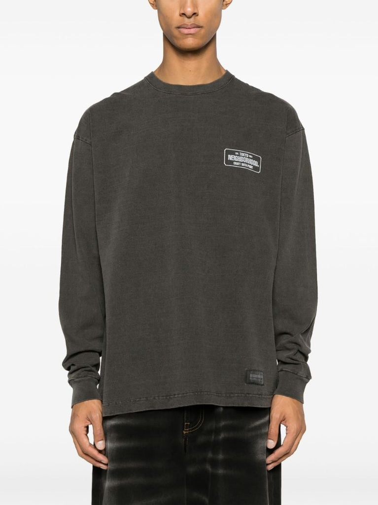 Black Graphic-print Cotton Sweatshirt