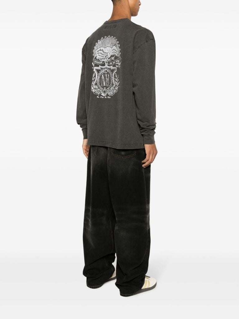 Black Graphic-print Cotton Sweatshirt