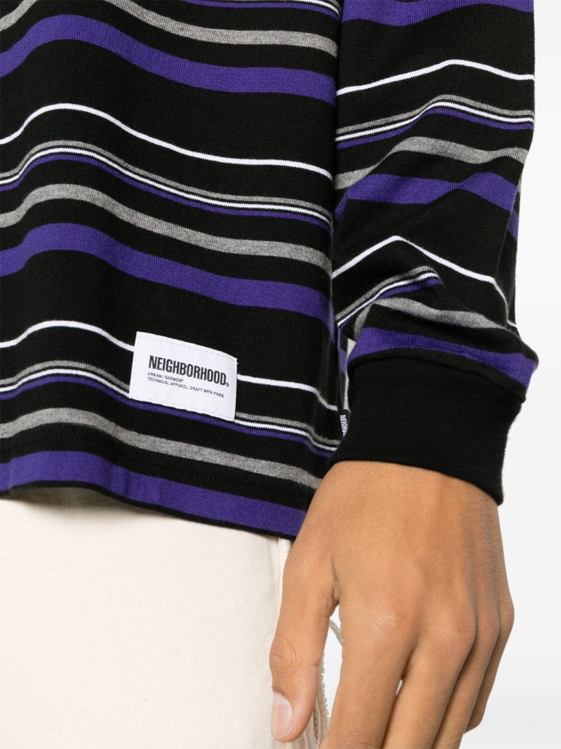 Multicoloured Border Stripe-print Top