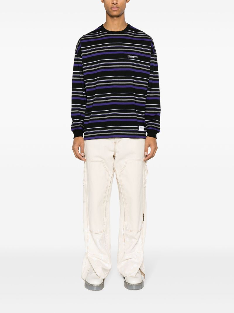 Multicoloured Border Stripe-print Top