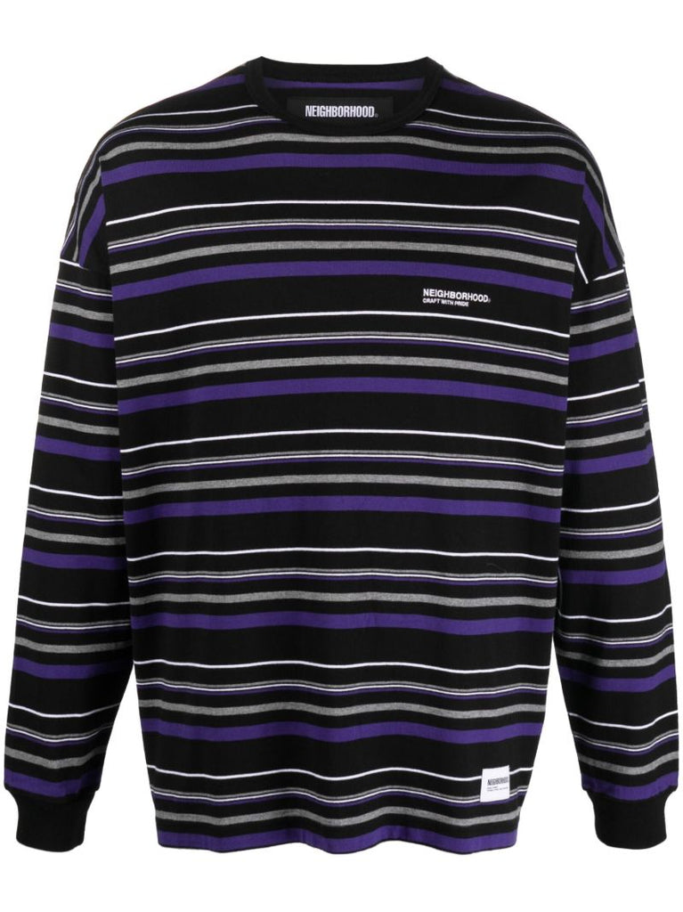 Multicoloured Border Stripe-print Top