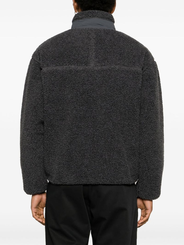 Grey Boa Fleece Jacket