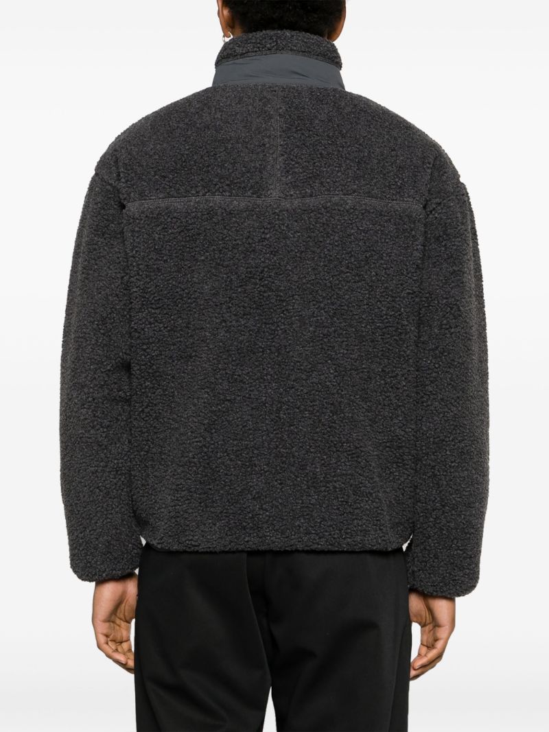 Grey Boa Fleece Jacket