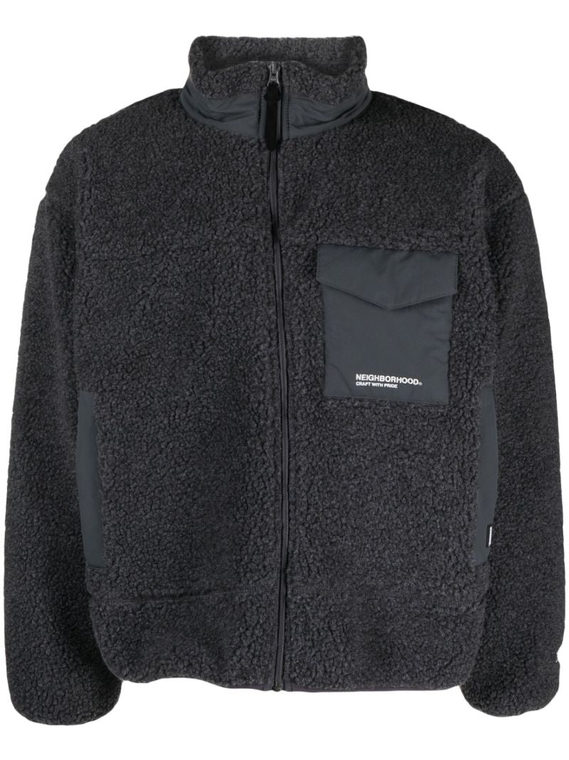 Grey Boa Fleece Jacket