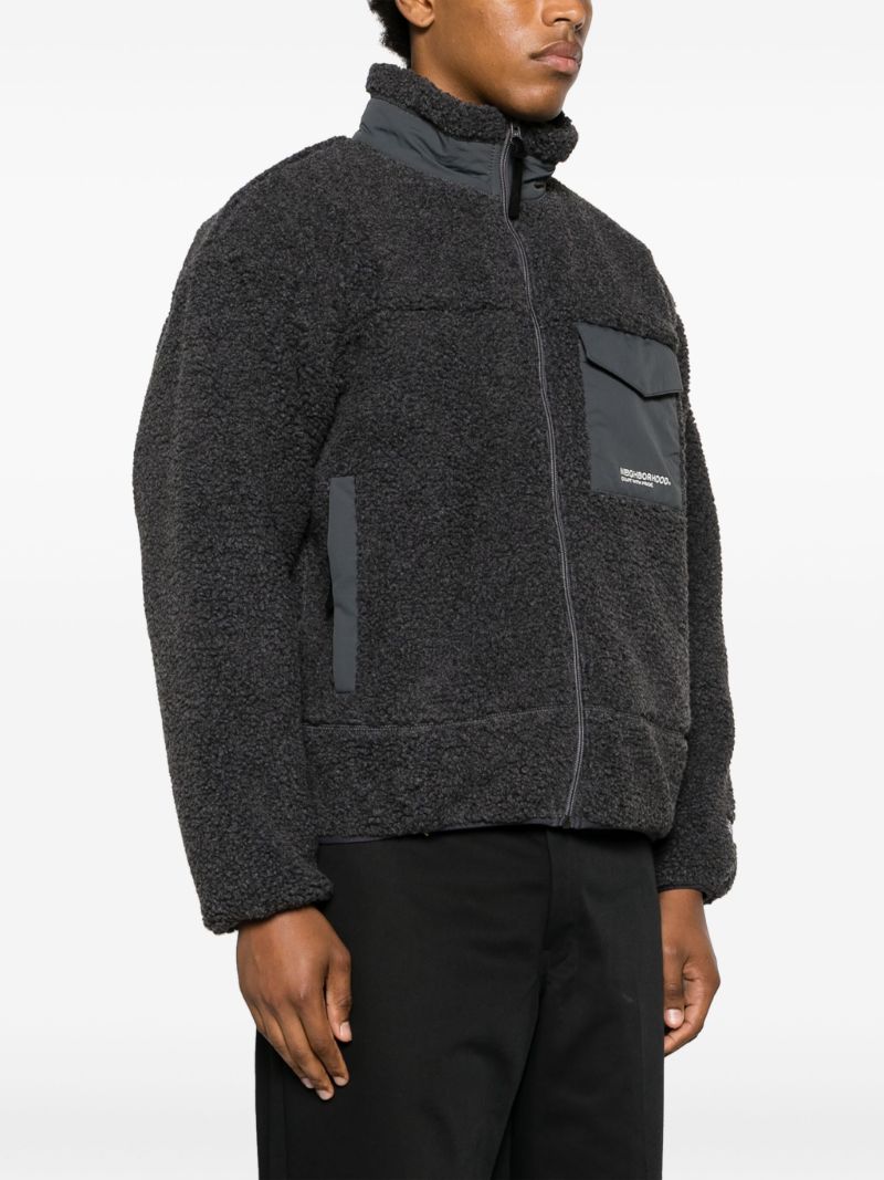 Grey Boa Fleece Jacket