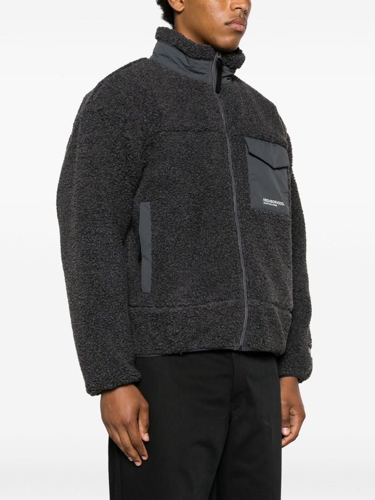 Grey Boa Fleece Jacket
