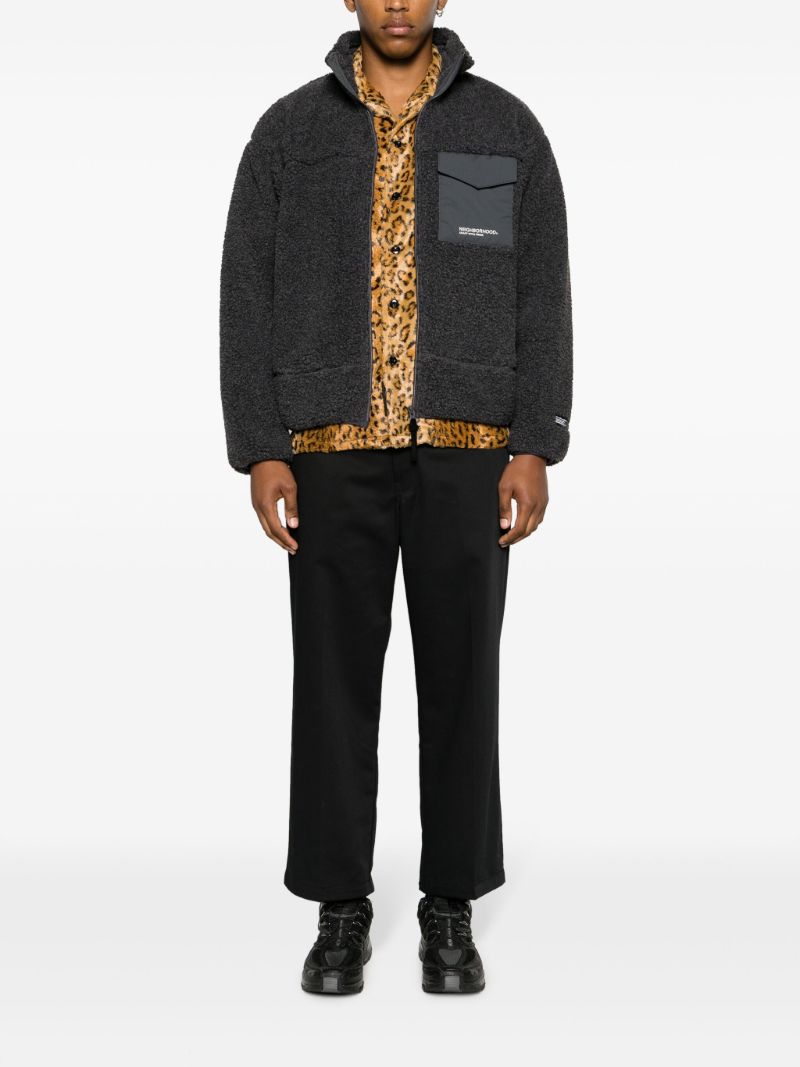 Grey Boa Fleece Jacket