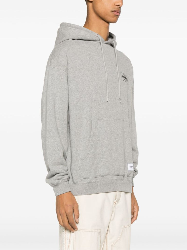 Grey Logo-print Cotton Hoodie