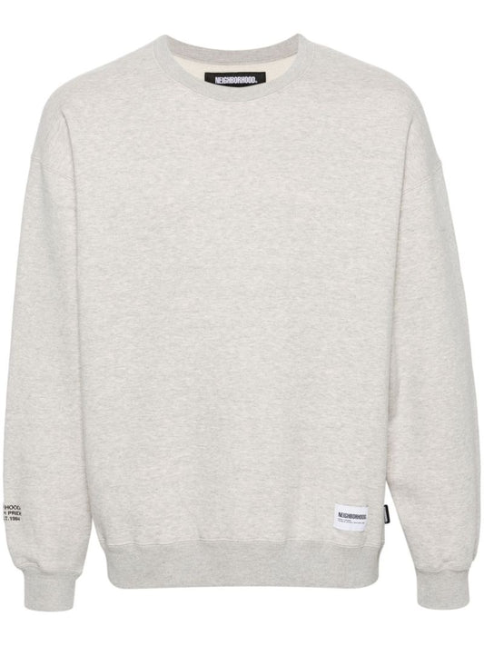 Grey Drop-shoulder Cotton Sweatshirt