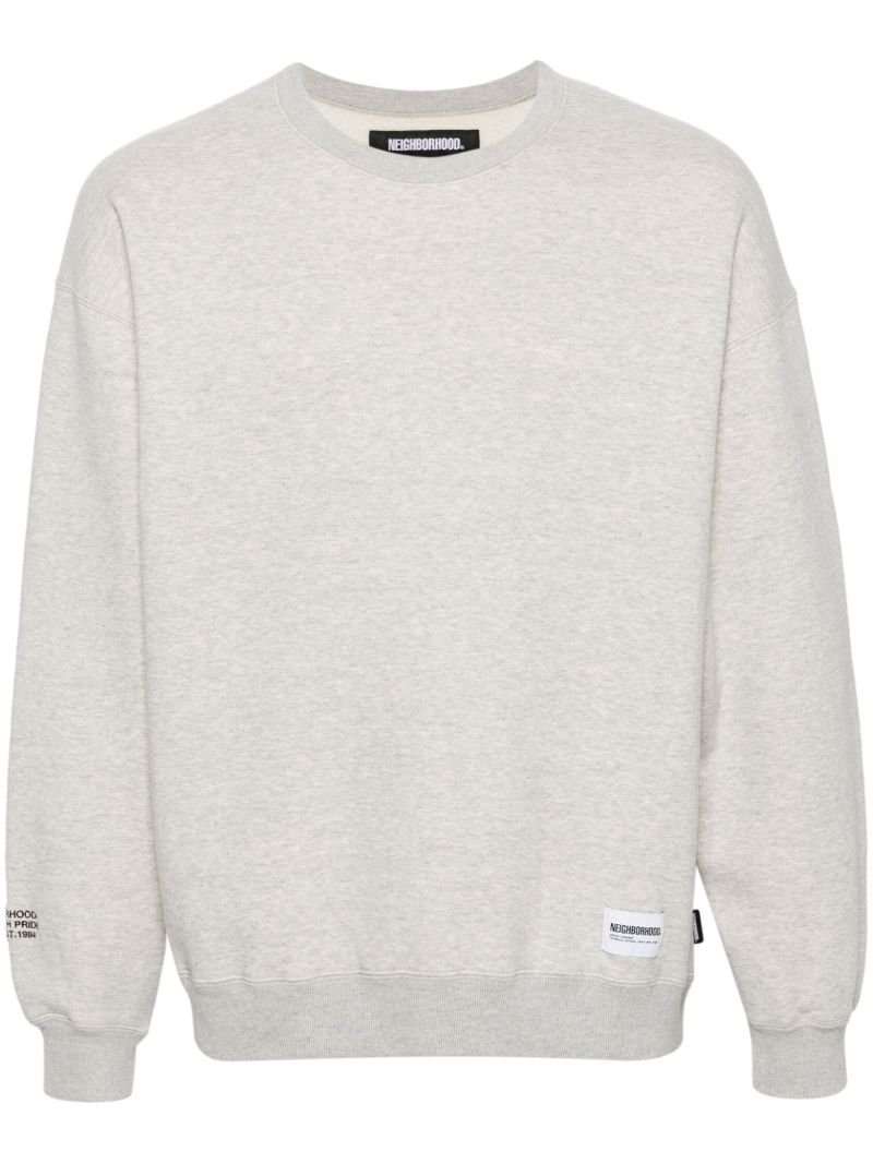 Grey Drop-shoulder Cotton Sweatshirt
