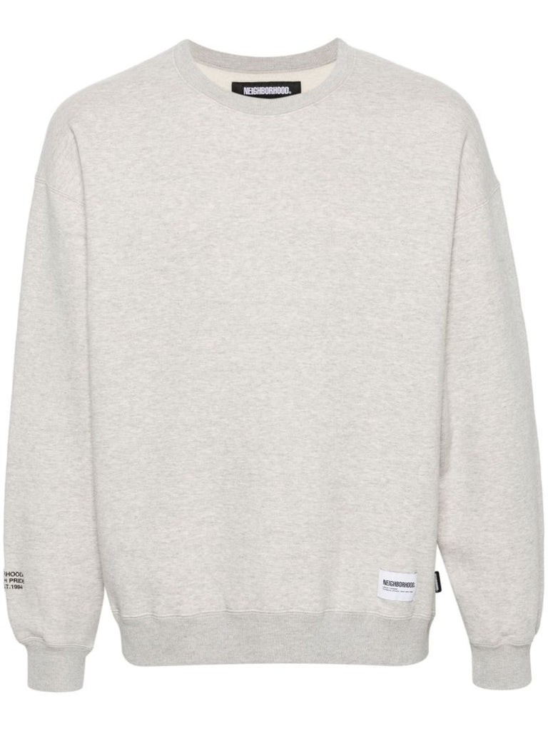 Grey Drop-shoulder Cotton Sweatshirt