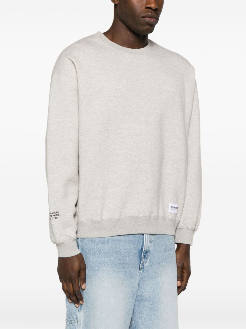 Grey Drop-shoulder Cotton Sweatshirt