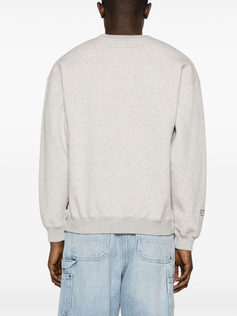 Grey Drop-shoulder Cotton Sweatshirt