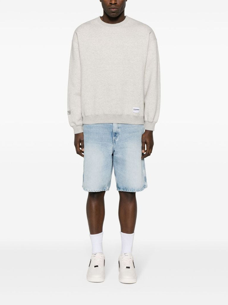 Grey Drop-shoulder Cotton Sweatshirt