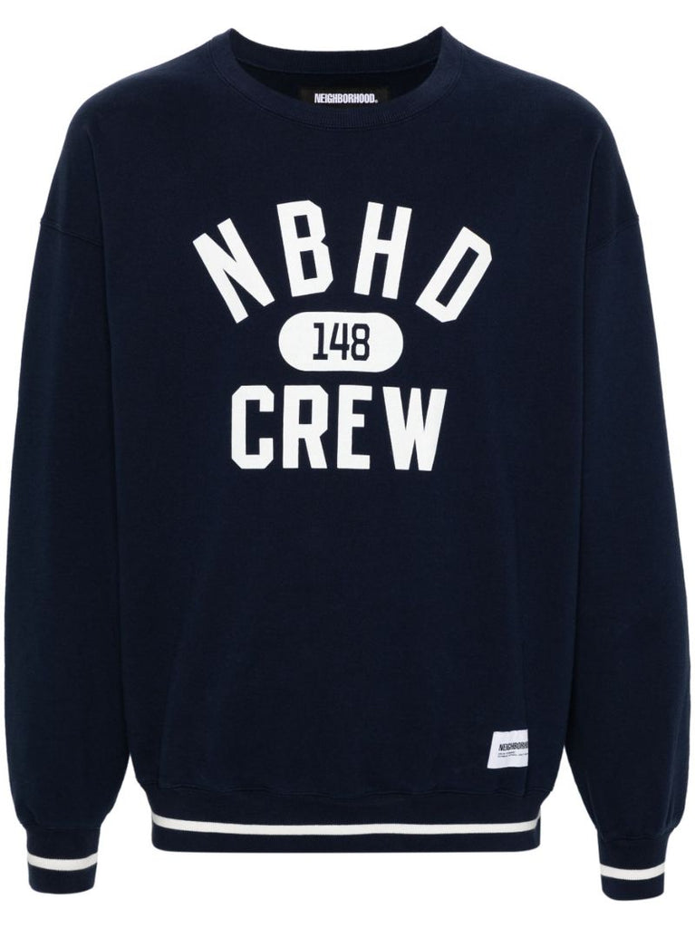 Blue College Cotton Sweatshirt