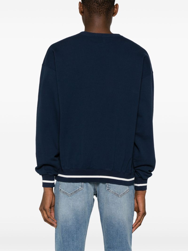 Blue College Cotton Sweatshirt