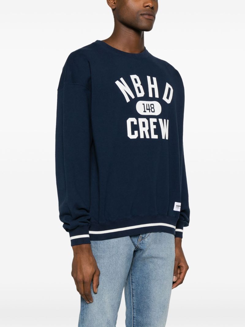 Blue College Cotton Sweatshirt