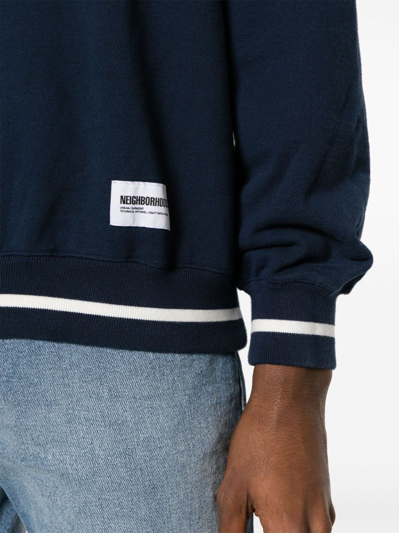 Blue College Cotton Sweatshirt