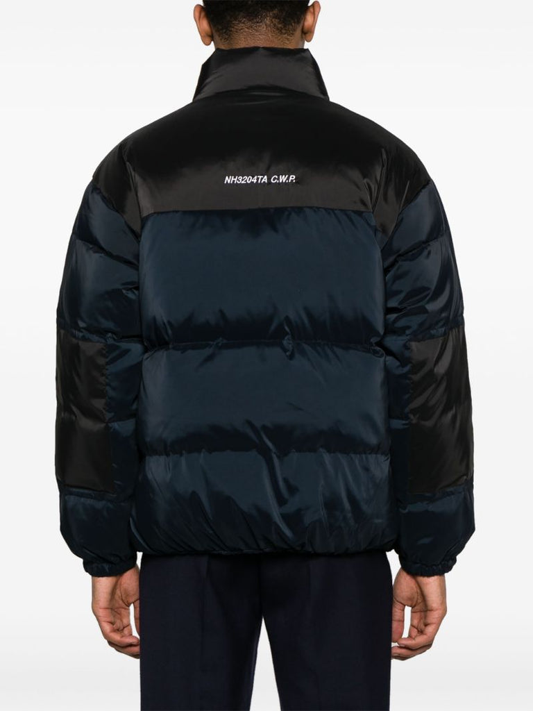 Blue Logo-embroidered Down Jacket