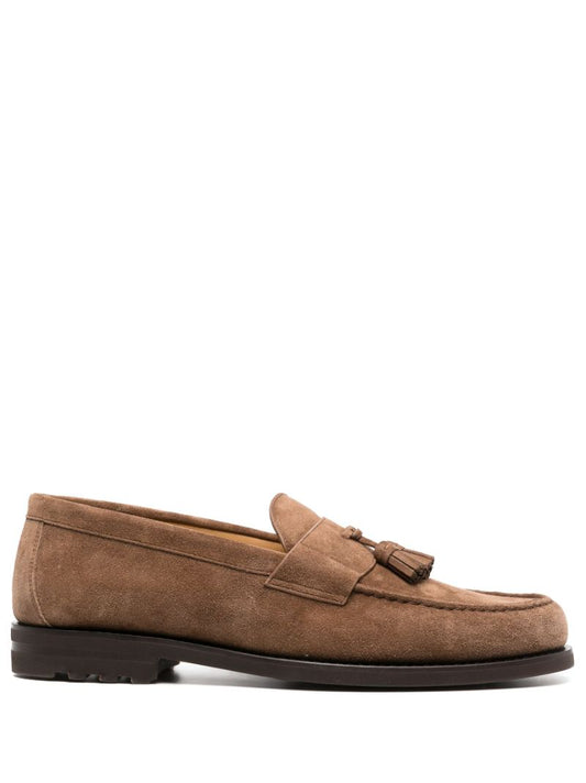 Brown Tasselled Suede Loafers
