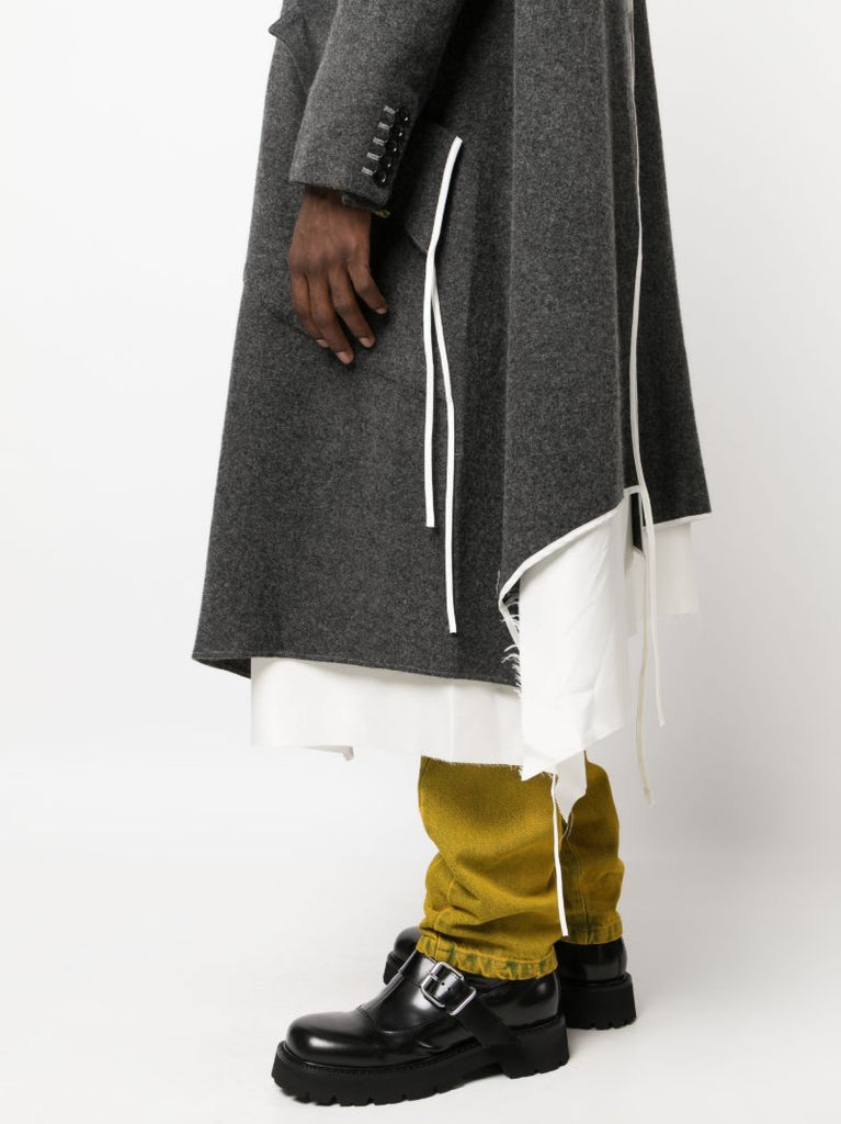 Grey Wool-blend Coat