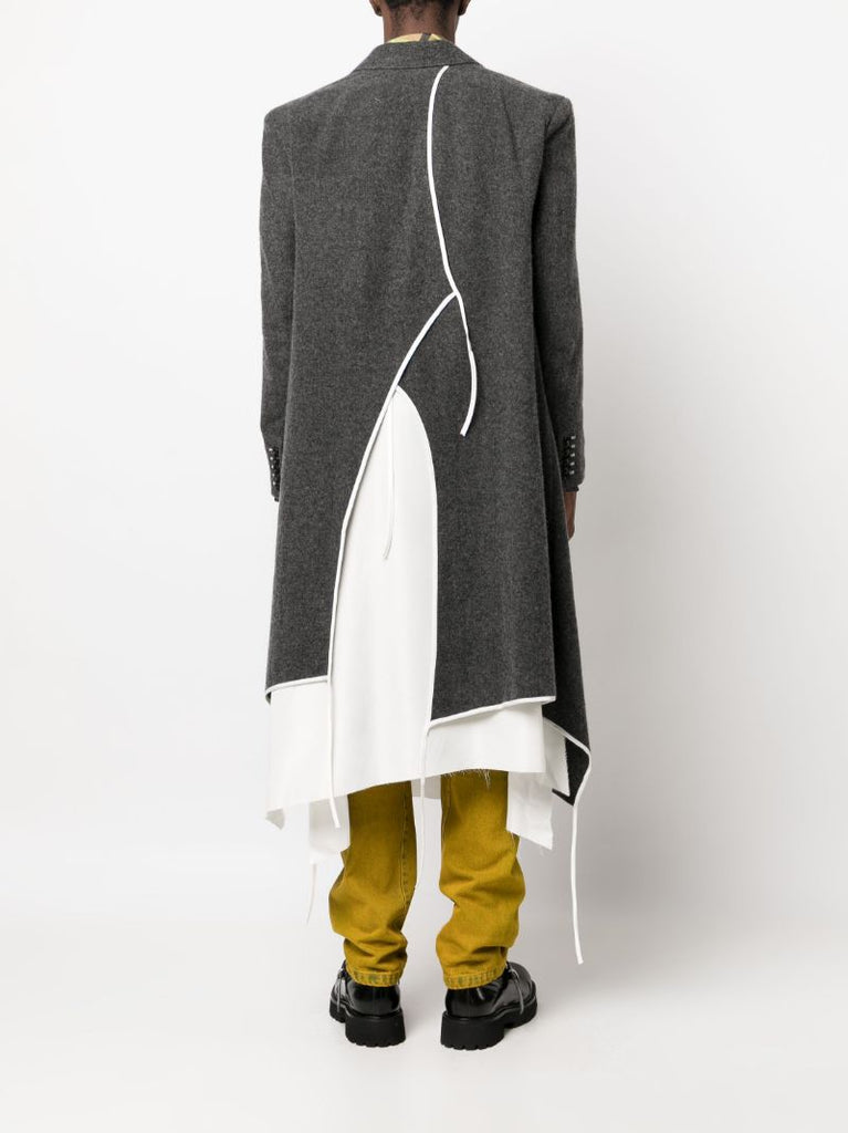 Grey Wool-blend Coat