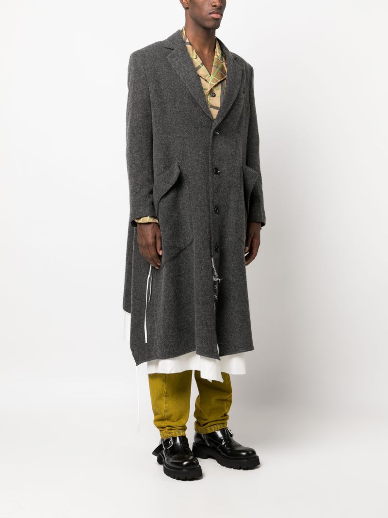 Grey Wool-blend Coat