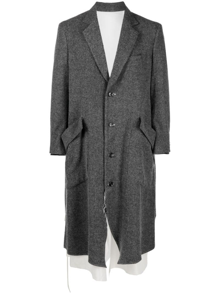 Grey Wool-blend Coat