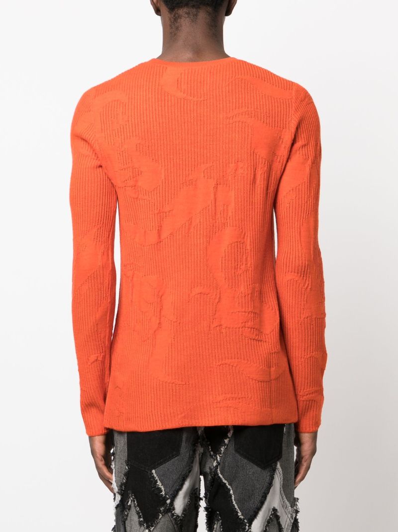 Orange Phoenix-jacquard Sweater