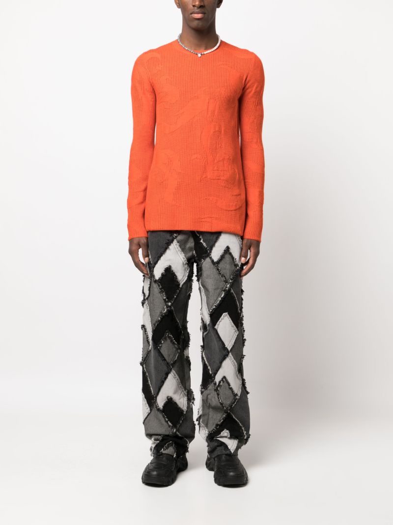 Orange Phoenix-jacquard Sweater