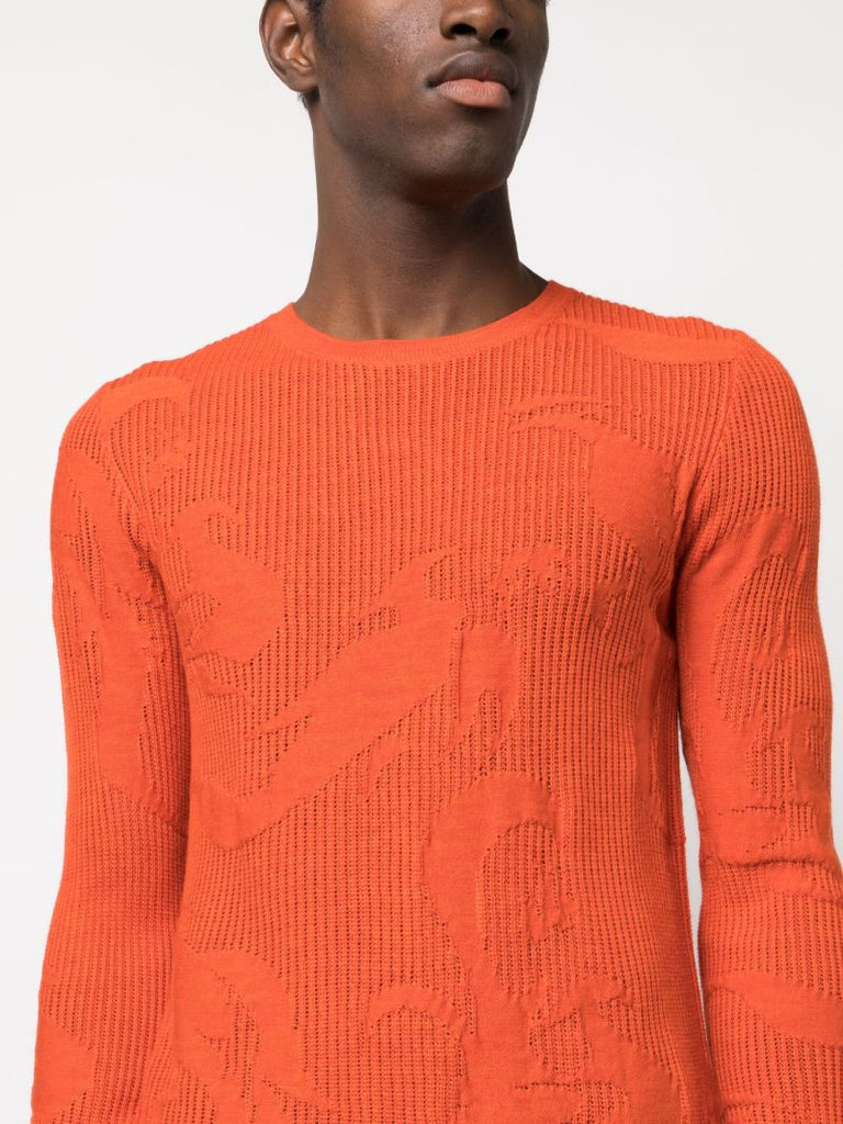 Orange Phoenix-jacquard Sweater