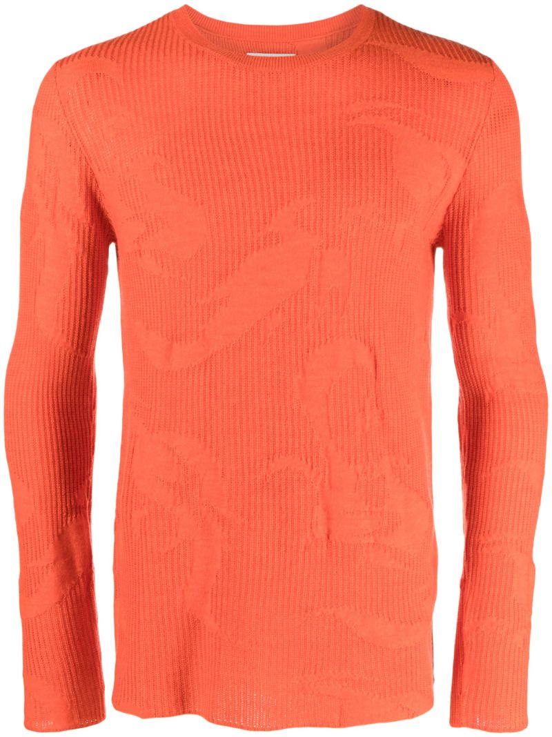 Orange Phoenix-jacquard Sweater