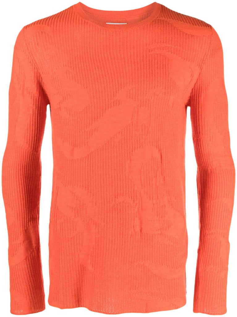 Orange Phoenix-jacquard Sweater
