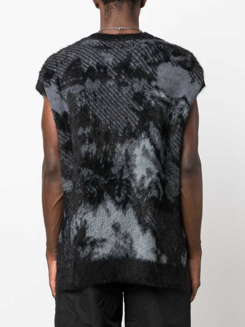 Grey Crew Neck Knitted Vest Top