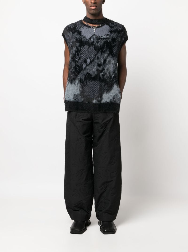 Grey Crew Neck Knitted Vest Top