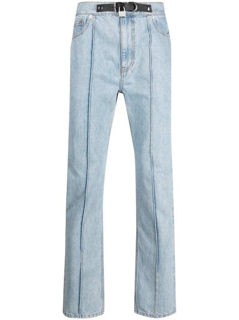 Blue Padlock-strap Jeans