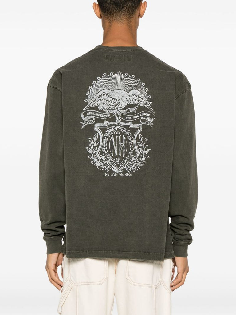 Green Graphic-print Cotton Sweatshirt
