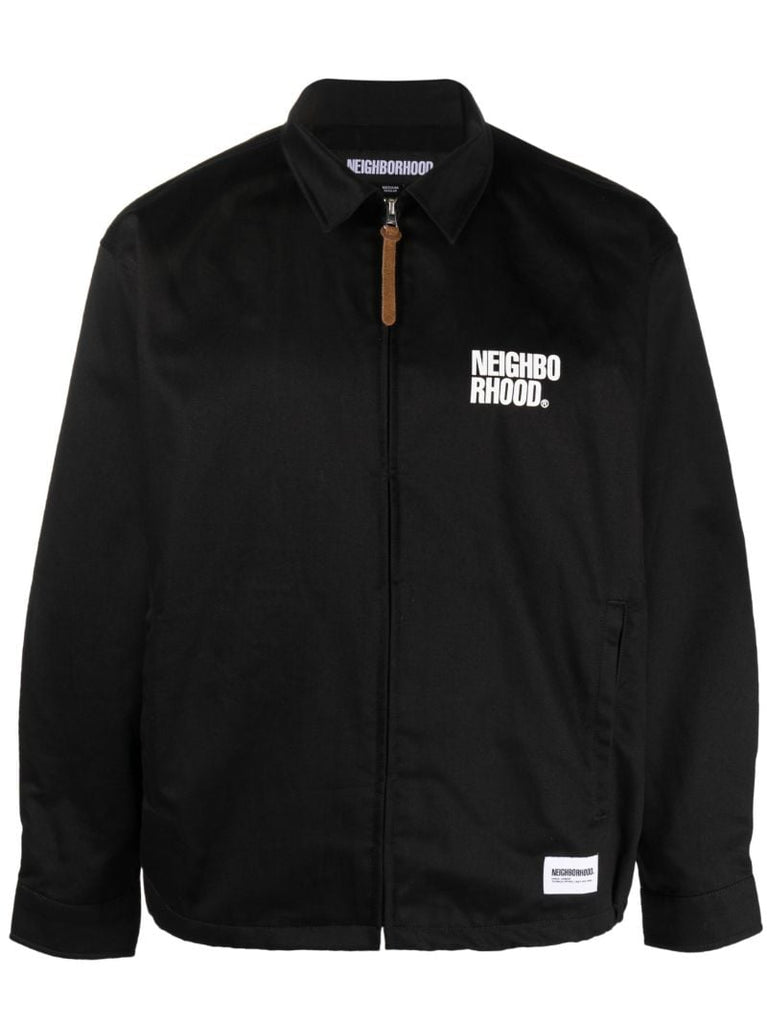 Black Logo-print Cotton Jacket