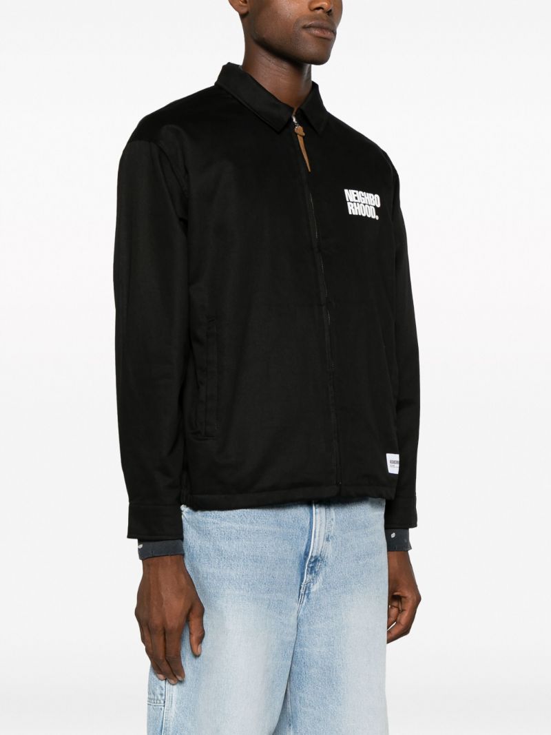 Black Logo-print Cotton Jacket