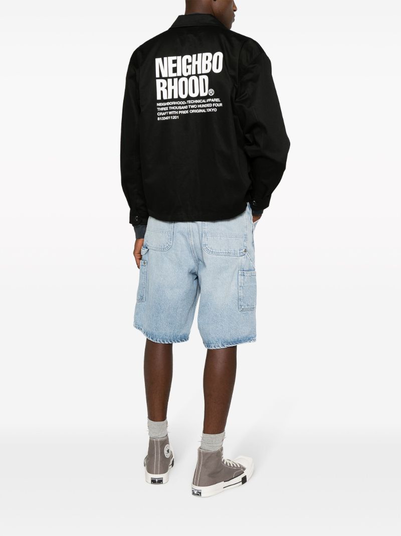Black Logo-print Cotton Jacket