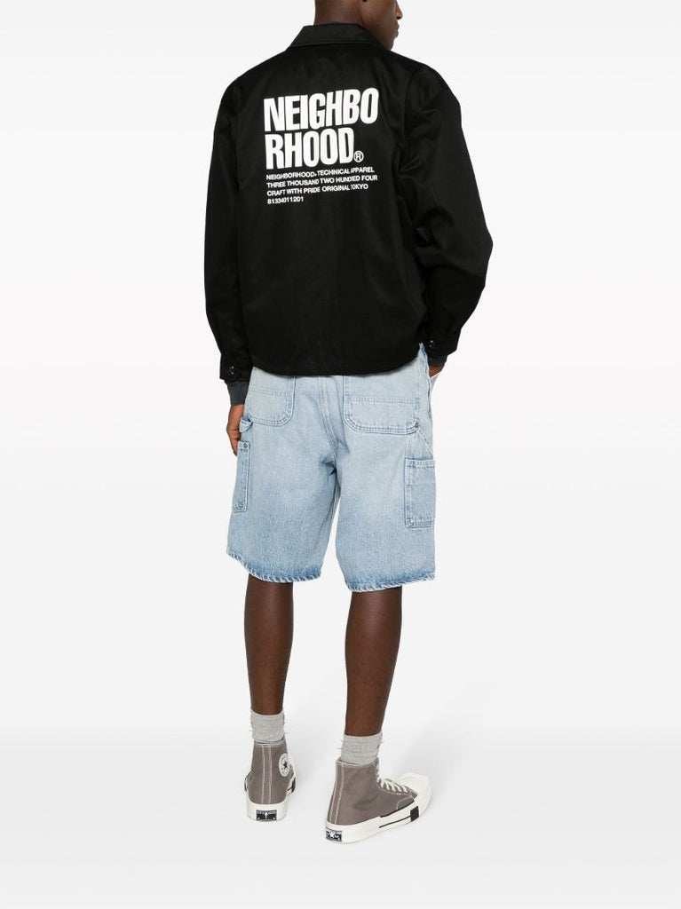 Black Logo-print Cotton Jacket