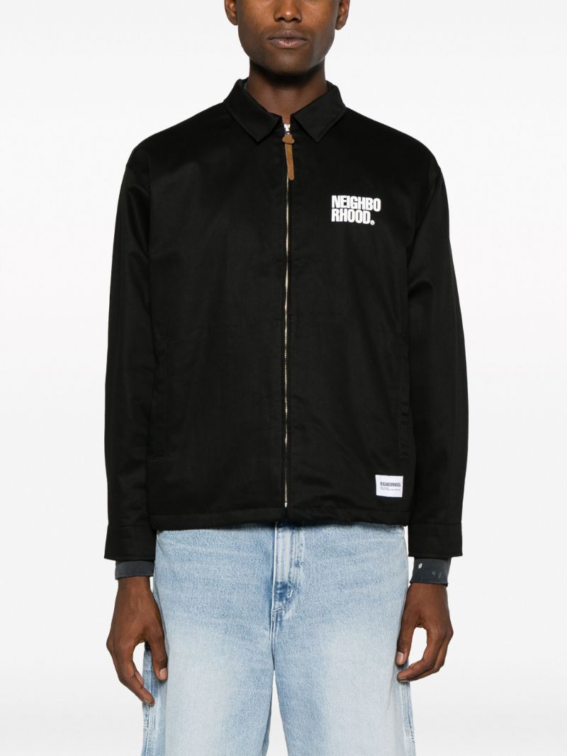 Black Logo-print Cotton Jacket