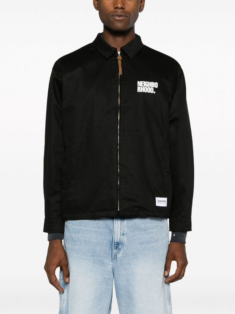 Black Logo-print Cotton Jacket