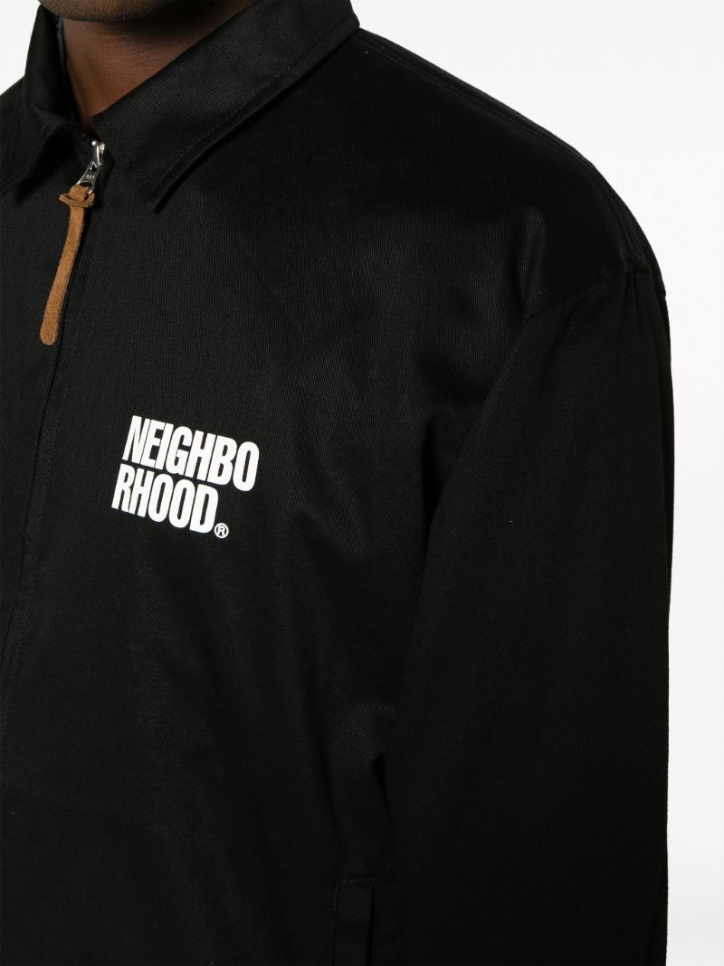 Black Logo-print Cotton Jacket