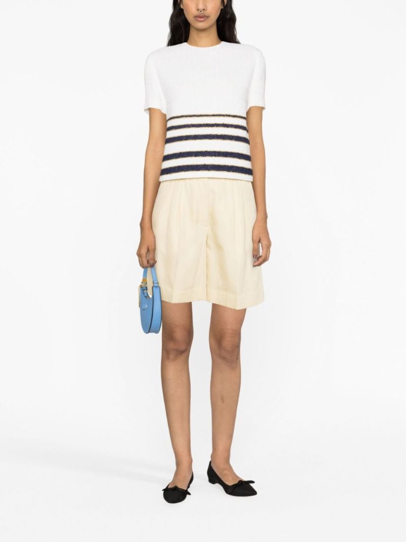 White MariniÃ_x0083_Â¨re Tweed Top