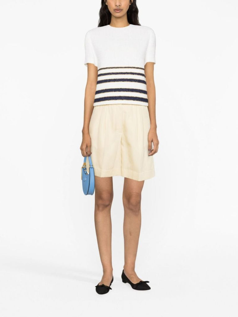 White MariniÃ_x0083_Â¨re Tweed Top