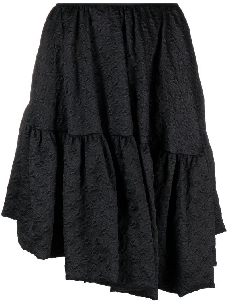 Black Sarina Tiered Full Skirt
