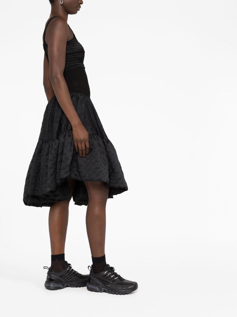 Black Sarina Tiered Full Skirt